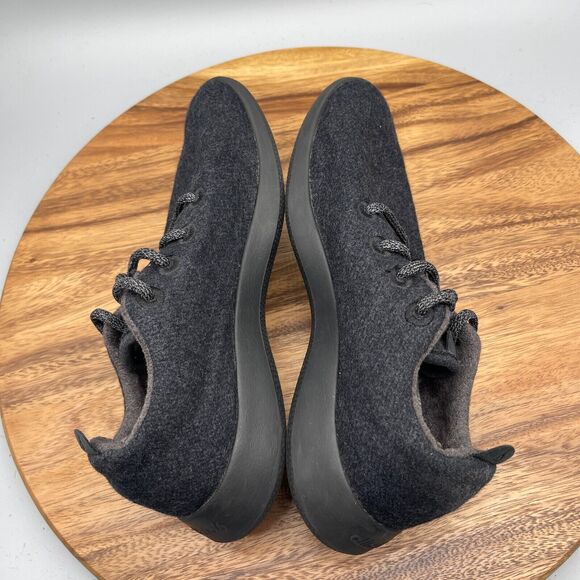 Allbirds Wool Runners Shoes Womens Size 9 Black Raven Black Sole Running Comfort - Picture 7 of 9